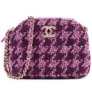 Chanel Years 2024 Mini Chain Shoulder Bag in Purple Tweed for Women